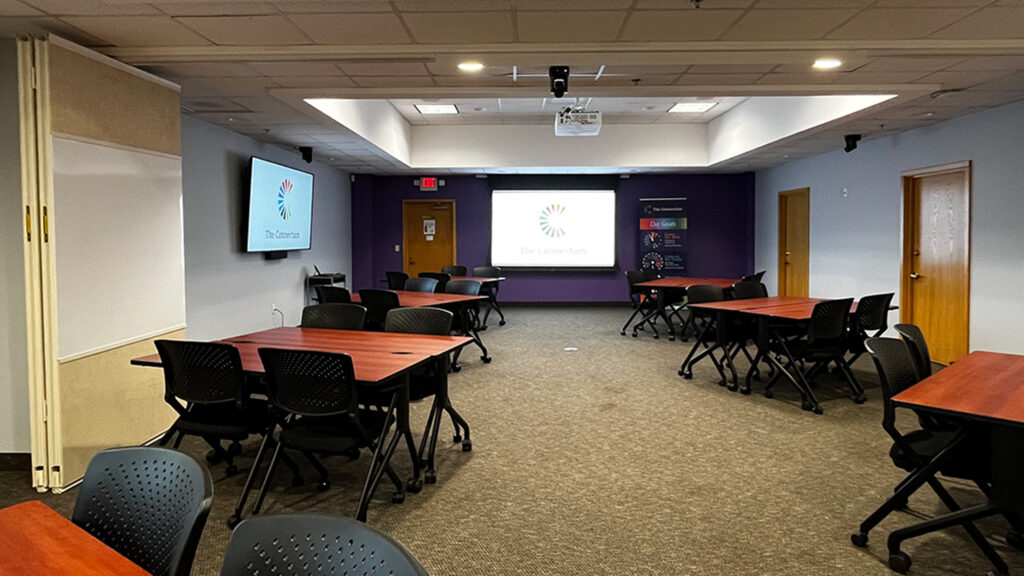 Digital displays in a conference room